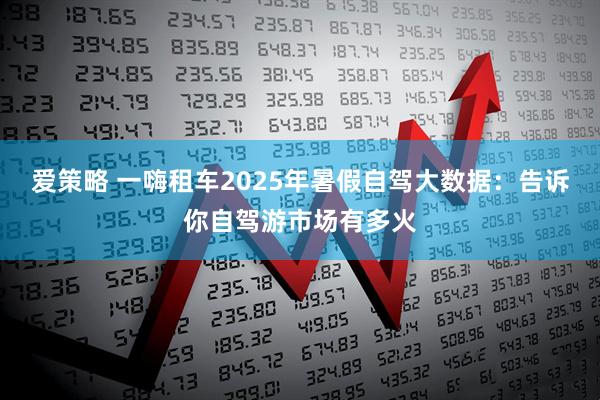 爱策略 一嗨租车2025年暑假自驾大数据：告诉你自驾游市场有多火